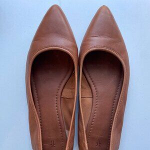 Frye tan leather ballet flats women's 11